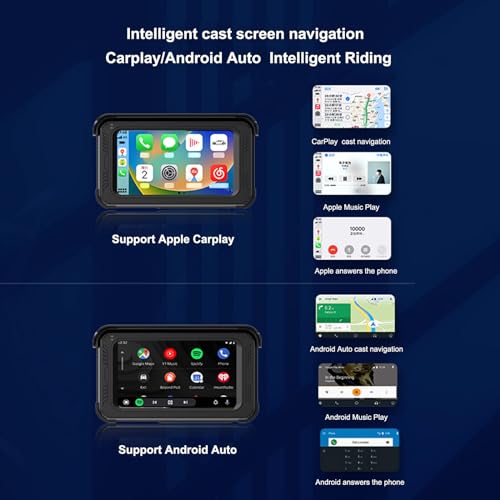 Carplay motocicleta DVR inalámbrica Carplay GPS navegación m