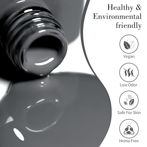 CANNI Esmalte de uñas de gel gris, 1 unidad de esmalte de uñ