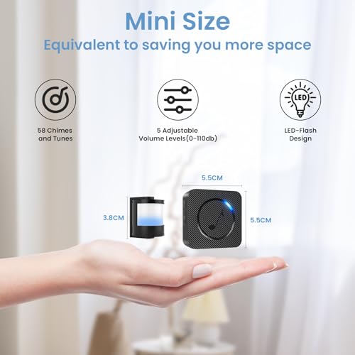 Sensor de movimiento inalámbrico de tamaño mini, detector de