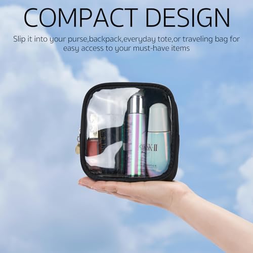 Bolsa de cosméticos transparente, mini bolsa de maquillaje p