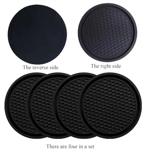 Paquete de 4 posavasos hexagonales para automóvil (2.75 pulg