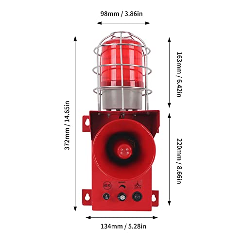 Luz de sonido industrial alarma 120db lámpara de advertencia