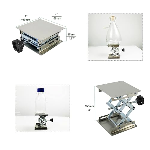 (R) Lab Jack Mesa elevadora de acero inoxidable Mini Scissor