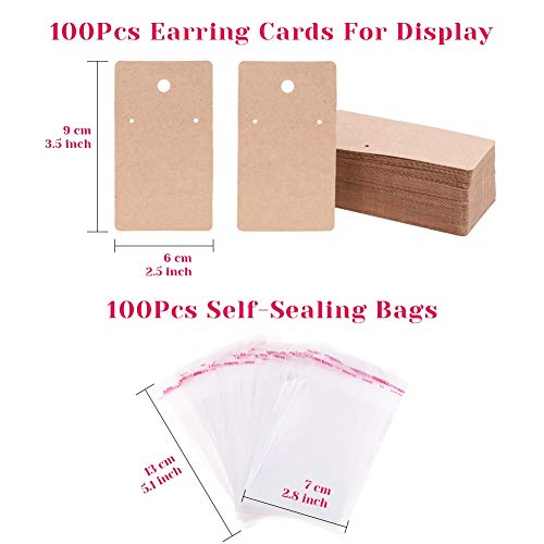 anezus Ganchos para aretes para hacer joyas, kit de suminist