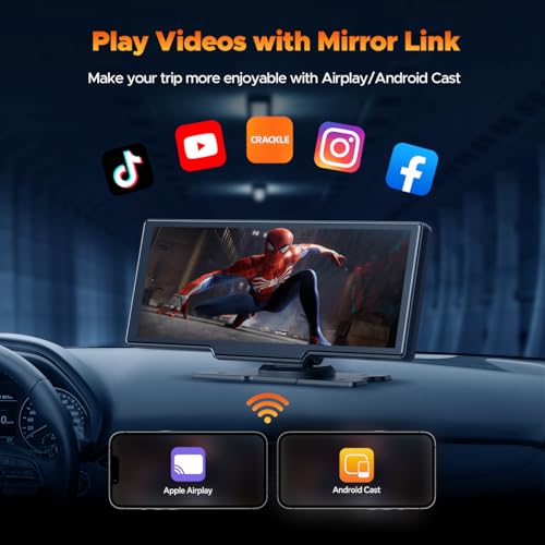 Volam Pantalla inalámbrica Carplay para automóvil con cámara