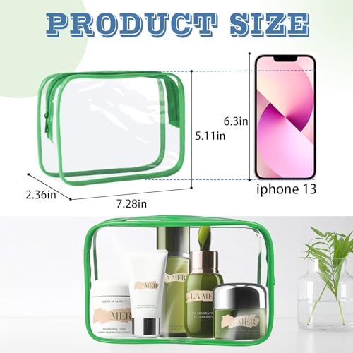 Bolsa de maquillaje transparente de PVC con cremallera, bols