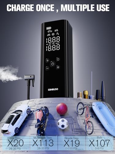 GOOLOO Compresor de aire portátil GT150, inflador de neumáti