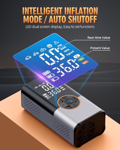 Tire Inflator Portable Air Compressor, 2X Faster Portable Ai