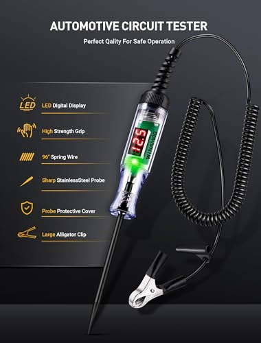 Luz de prueba automotriz con pantalla de voltaje digital LED