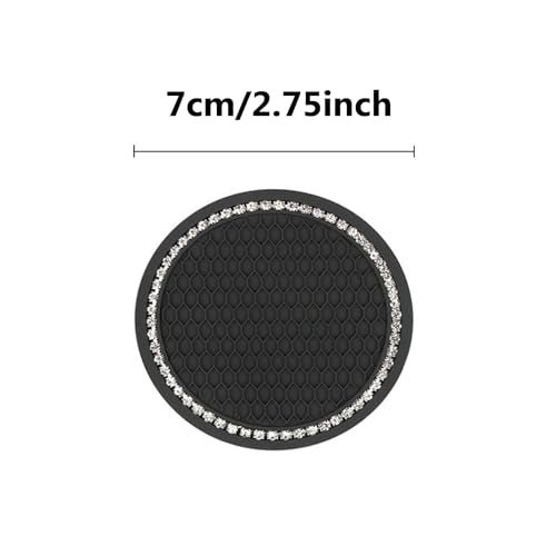 Paquete de 4 posavasos brillantes para automóvil, de 2.75 pu