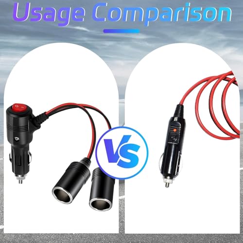 Adaptador divisor de encendedor de cigarrillos para automóvi