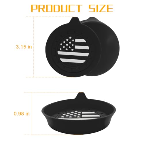 2 posavasos de silicona antideslizante con bandera de Ameica
