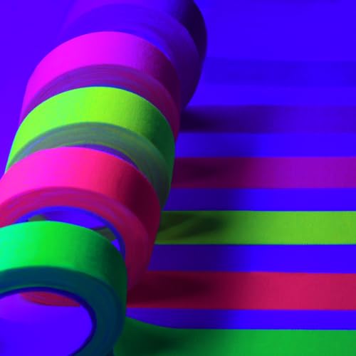 yuntop Cinta de tela de neón fluorescente UV fluorescente lu