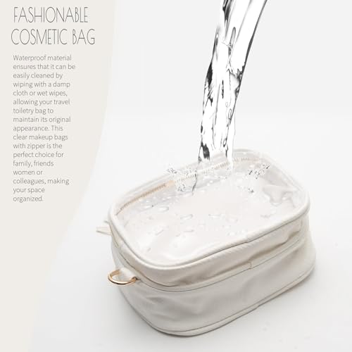 Bolsa organizadora de maquillaje transparente para mujer, bo