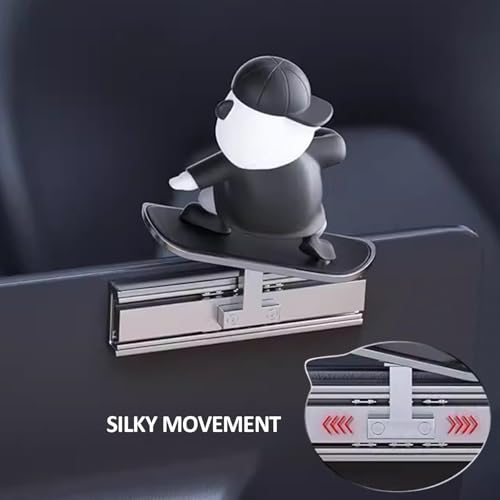 Divertido adorno de patinaje para patineta, oso patinador, d
