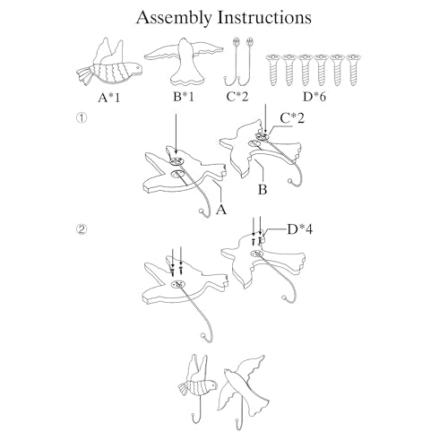 Z&Z ornamentorum Ganchos colgantes de madera