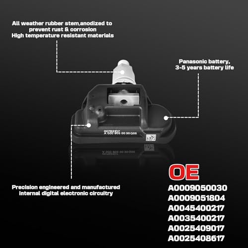RLP Juego de 4 sensores TPMS de sistema de monitoreo de pres