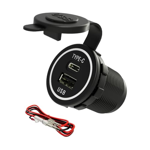 YM1218 USB tipo C 28W cargador rápido impermeable con tapa t