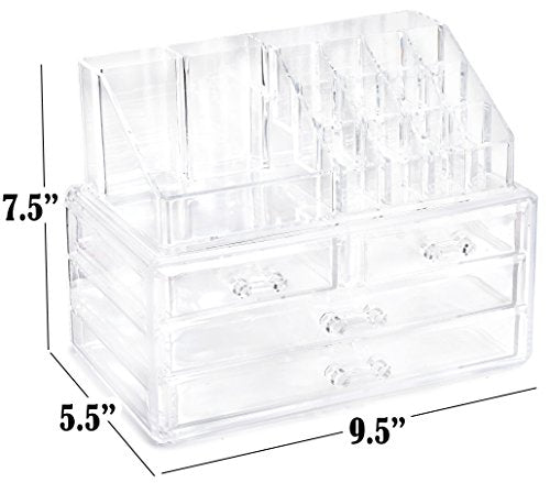 Organizador de almacenamiento transparente para cosméticos,