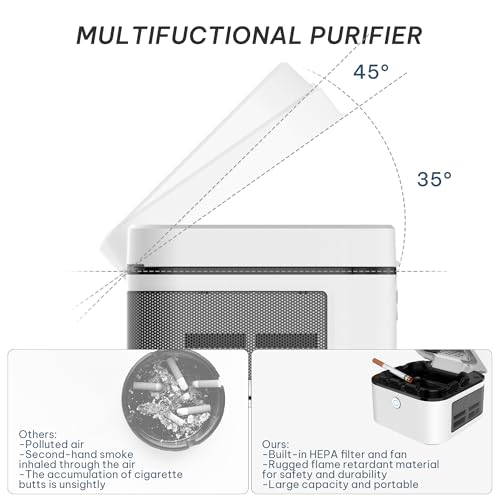 Cenicero sin humo, cenicero multifuncional, purificador de c