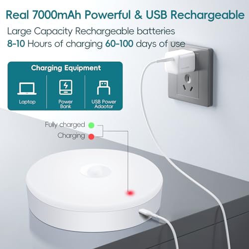Yurnero Luz de techo recargable con sensor de movimiento con
