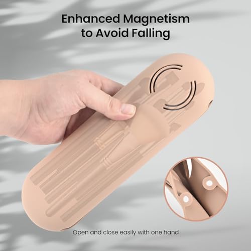 Soporte para brochas de maquillaje de viaje, estuche organiz