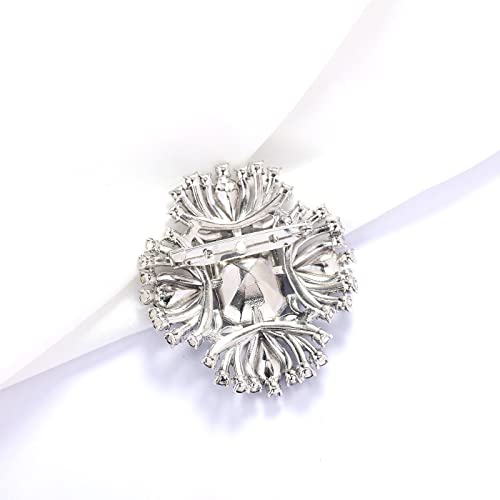 YOQUCOL Broche en forma de flores de cristal austriaco vinta