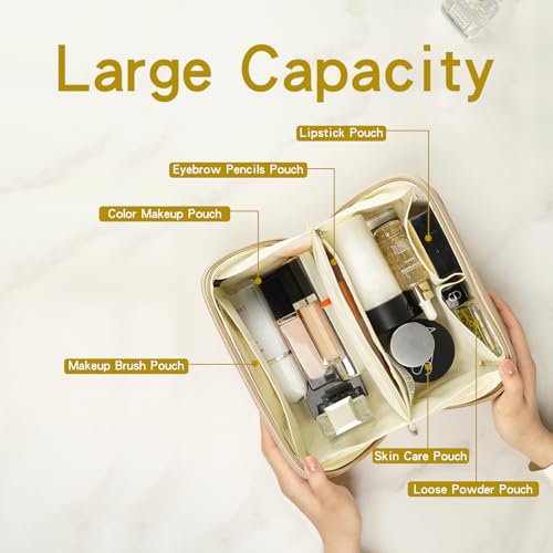 Bolsa de maquillaje de viaje, bolsa de cosméticos impermeabl