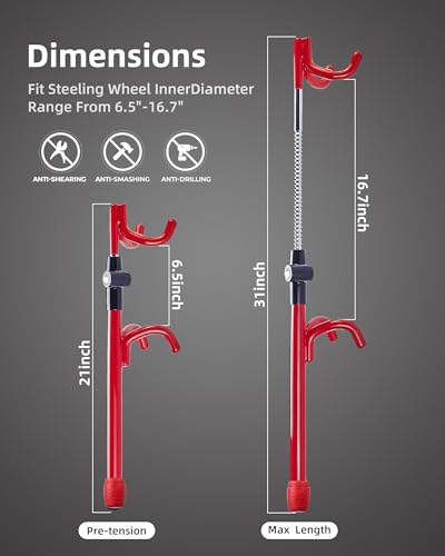 Dodomes Cerradura para volante antirrobo resistente disposit