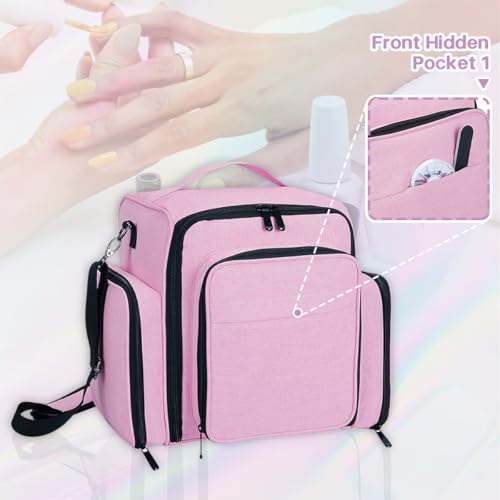 Estuche organizador de esmalte de uñas, grande, 60 botellas,