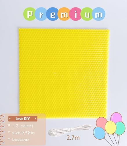 Paquete de 24 hojas de cera de abeja para velas rodantes de