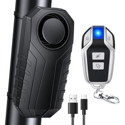 Onvian Alarma de bicicleta recargable mejorada, sensor de mo
