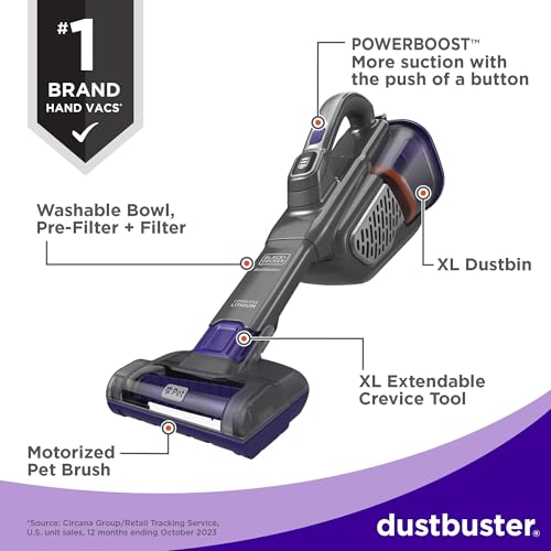 Black + Decker - Aspiradora de mano sin cable, AdvancedClean