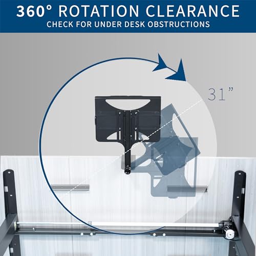 VIVO Bandeja giratoria para portátil de 12 x 9 pulgadas, abr
