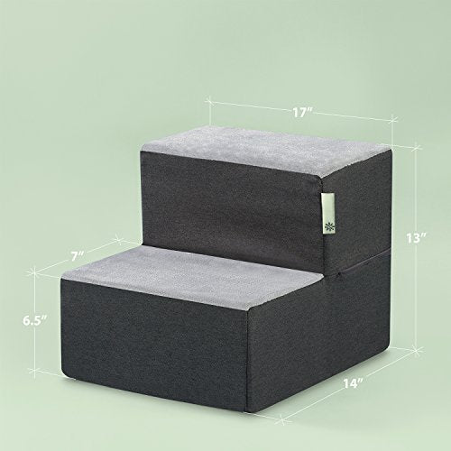 Zinus - Escalera fácil para mascotas de 2 peldaños/ Rampa pa