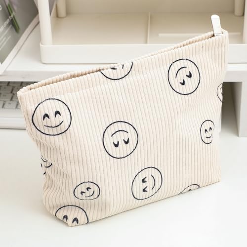 Bolsa de cosméticos Bolsa de maquillaje Preppy Cute Corduroy