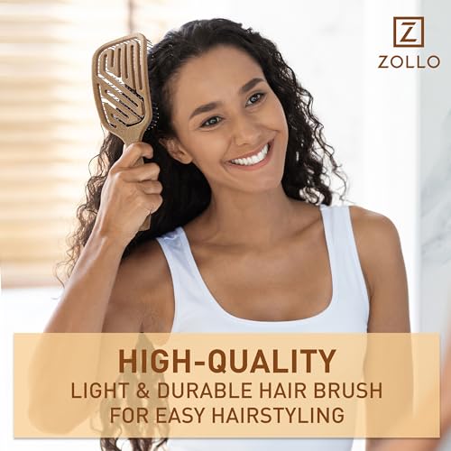 Zollo Cepillo flexible para el cabello, para mujeres, hombre