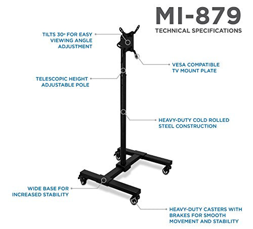 ¡Móntelo! Soporte para piso de TV portable para pantallas pl