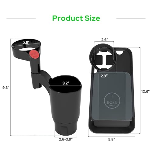 Adaptador expansor de portavasos para automóvil con bandeja