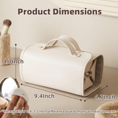 Bolsa de cosméticos plegable portátil 4 en 1, gran capacidad