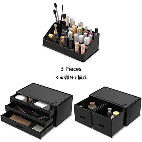 READAEER Organizador de maquillaje 3 piezas Estuche de almac