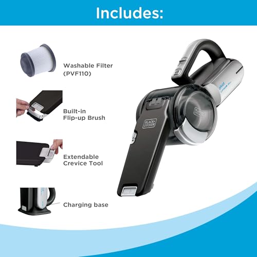 BLACK+DECKER BDH2000PL MAX Aspiradora de pivote de litio, 20