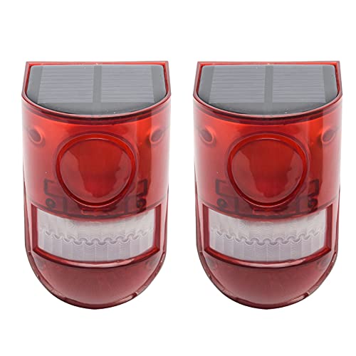Alarma de luz solar de seguridad, 2 unidades IP65 impermeabl
