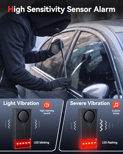 ELECTOP - Alarma de vibración antirrobo para automóvil, alar
