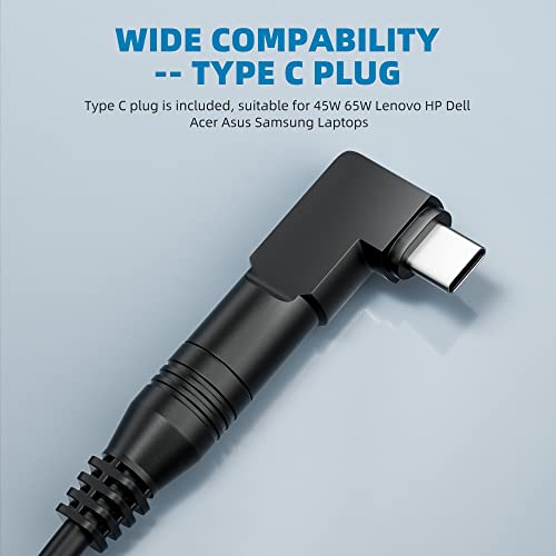 Powseed Cargador de coche portátil de 100 W 90 W 65 W USB C