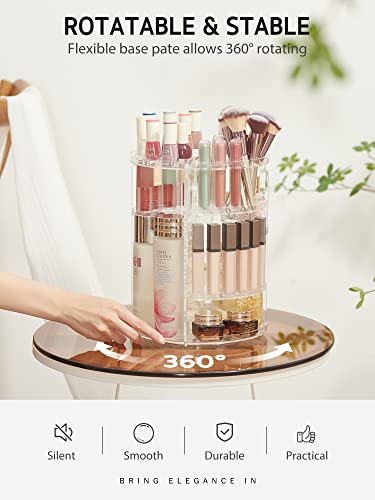 Syntus Organizador de maquillaje giratorio de 360°, soporte