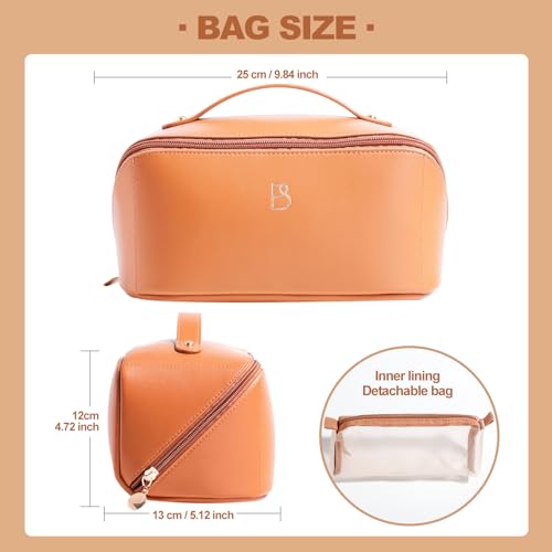 BS-MALL Bolsa de maquillaje de viaje: bolsa de aseo portátil