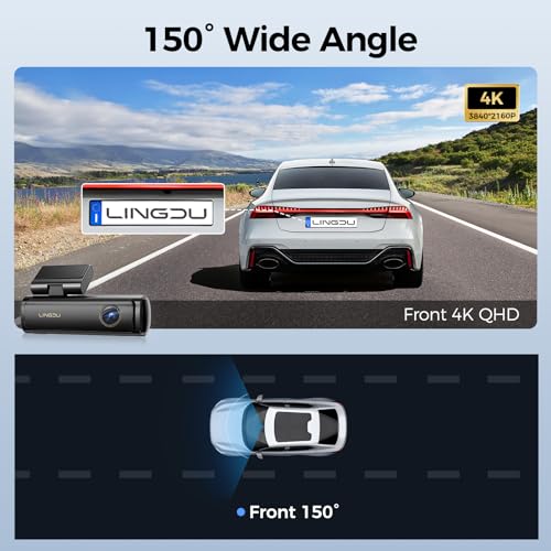 AM100 5G WiFi Dash Cam frontal, cámara de tablero 4K para au