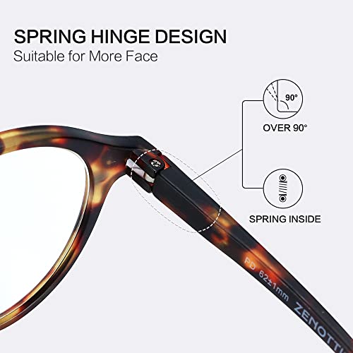 Zenottic - Lentes redondos con diseño de bloqueo de luz azul