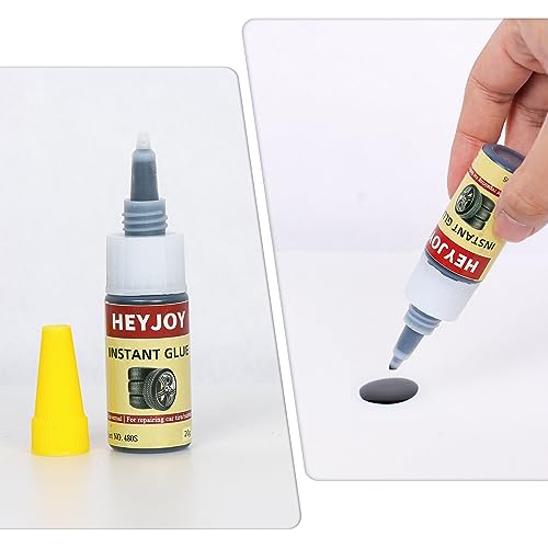Pegamento negro para neumáticos con parche, kit de reparació